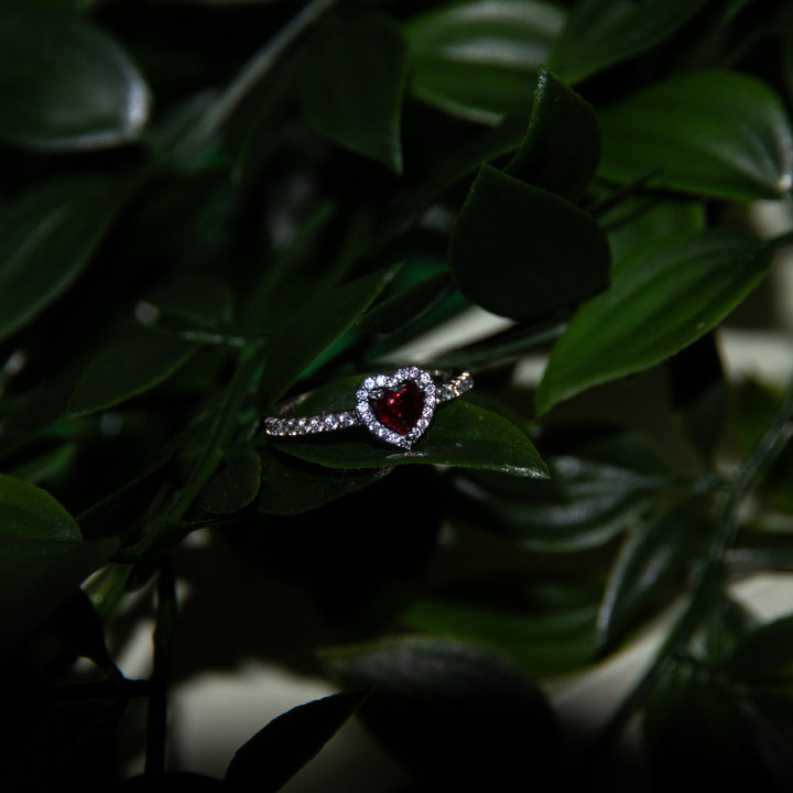 Promise Ring - Silver/Red