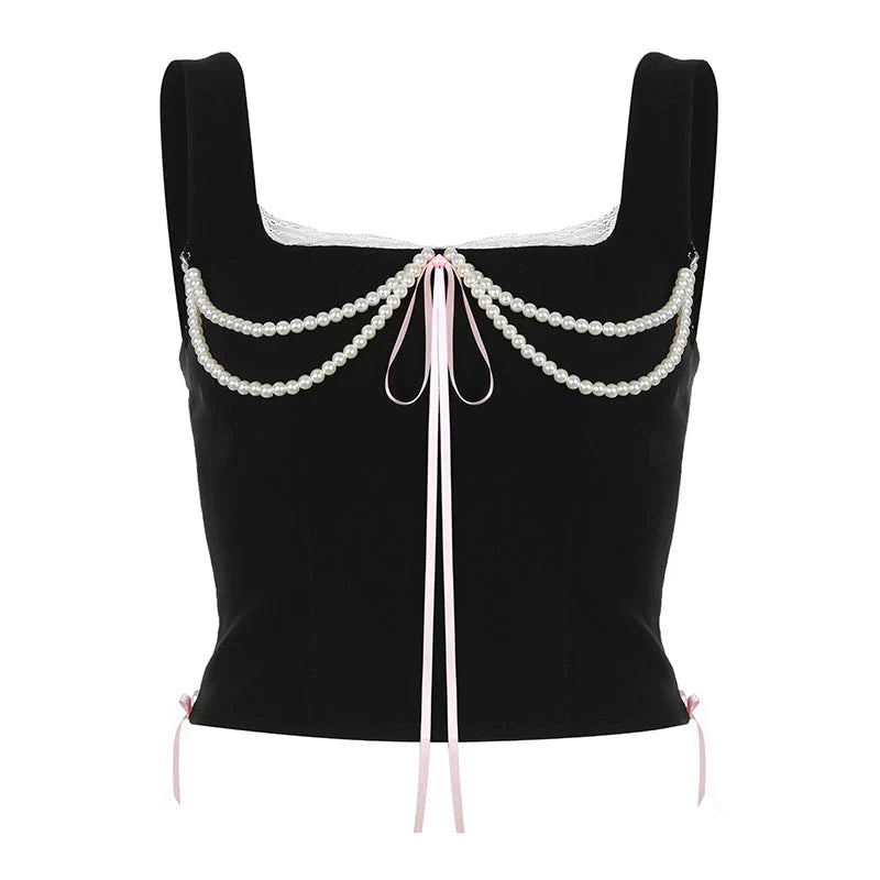 Hira Pearl Embellished Corset Top