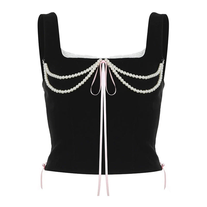 Hira Pearl Embellished Corset Top