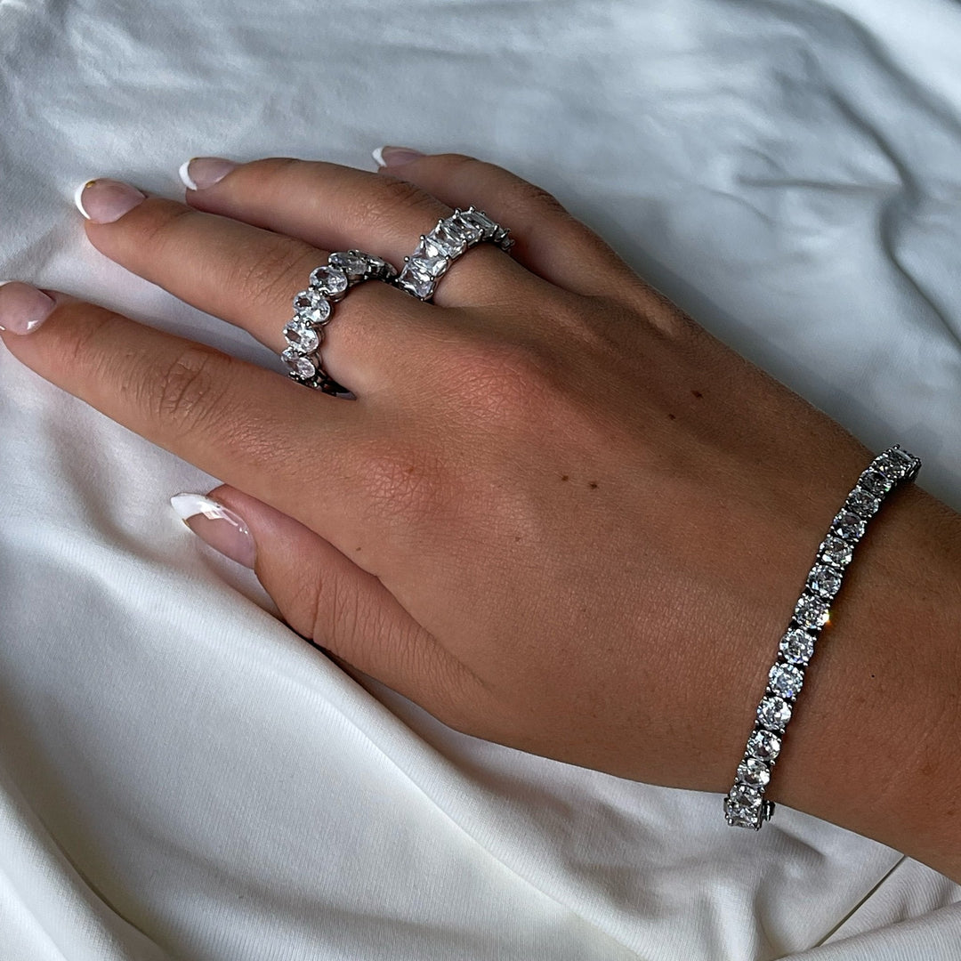 TINA TENNIS BRACELET - SILVER